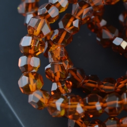 Dark cognac natural amber beads bracelet